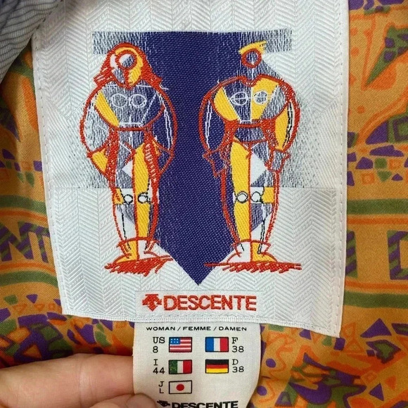 Descente Womens Vintage Y2K Ski Jacket Size 8 Blue Puffer Jacket - Picture 6 of 11